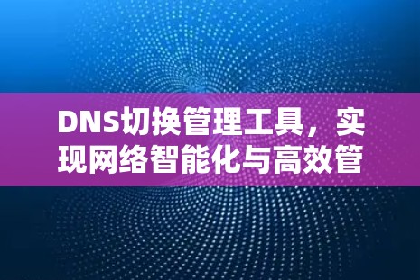 DNS切换管理工具，实现网络智能化与高效管理