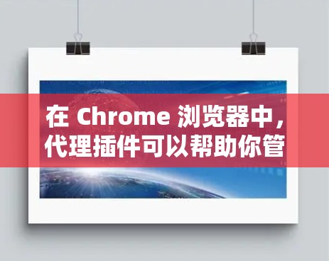 在 Chrome 浏览器中，代理插件可以帮助你管理网络连接、代理服务器、DNS 解析和其他网络相关功能。以下是一些常见的代理插件及其简要介绍